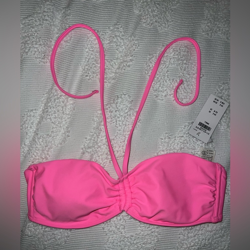 Pink Bandeau Hollister Bikini Top